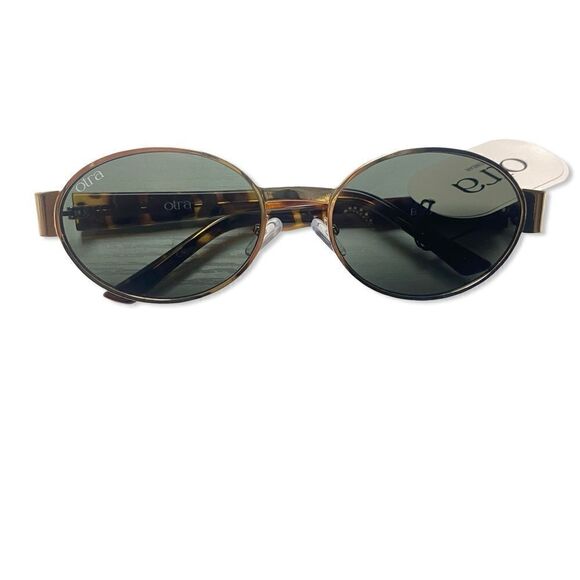Otra Eyewear Echo in Gold Tort Green sunglasses glasses Revolve